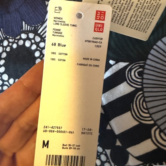 Marimekko and Uniqlo collab oversized maximalist floral long sleeve tunic NWT - Picture 6 of 9